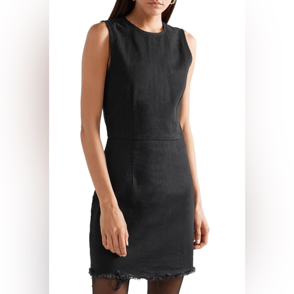 NWT Denim x Alexander Wang frayed zip up mini dress - Picture 2 of 11